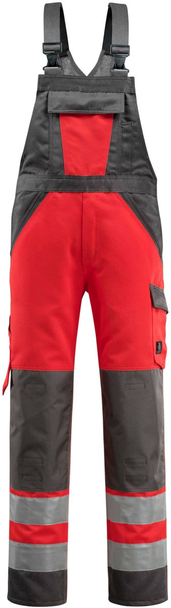 Mascot Safe Light Amerikaanse overall met kniezakken 15969-948 - hi-vis rood/donkerantraciet - C48 - 82