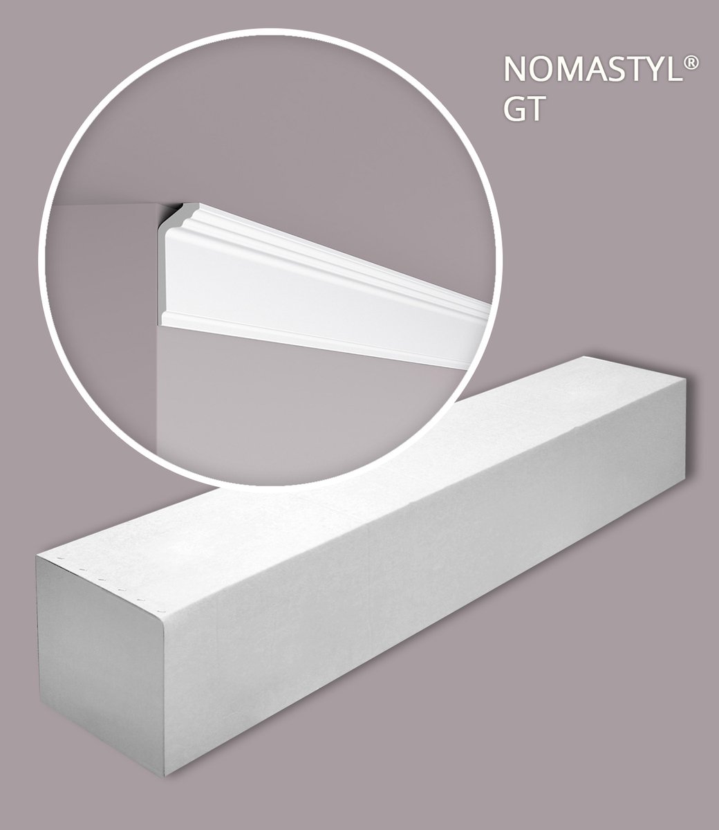 NMC GT-box-10 NOMASTYL Noel Marquet 1 doos 10 stukken Kroonlijst modern design wit | 20 m