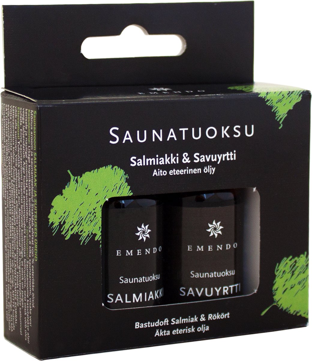 Goedkoopste Emendo Sauna luchtje - Salmiak - Smokey Herb - 2 x10ml