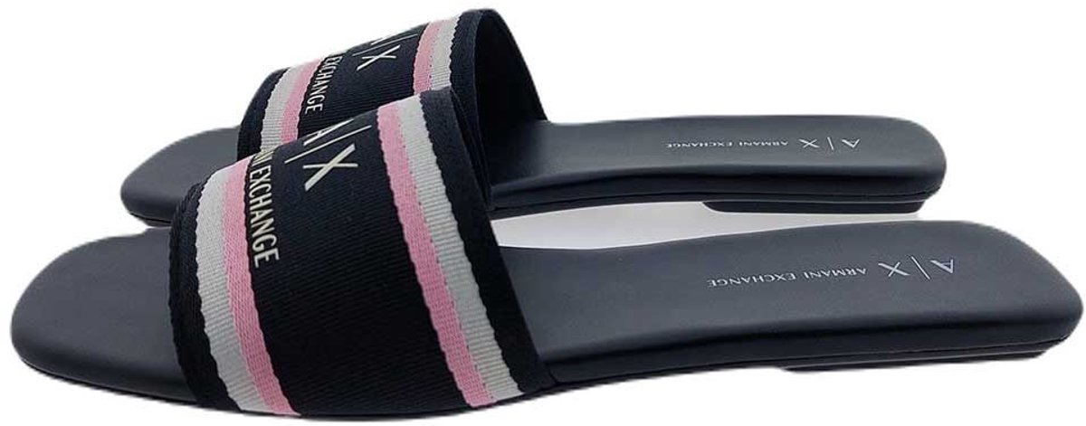 Armani Exchange XDP056 slipper2 zwart combi