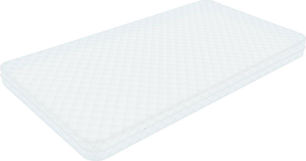 ml-design Kindermatras 70 x 140 x 11 cm, getest op schadelijke stoffen, Oeko Tex 100 gecertificeerd, babymatras juniormatras met ritssluiting en wasbare hoes, koudschuimmatras voor ledikantje Wit