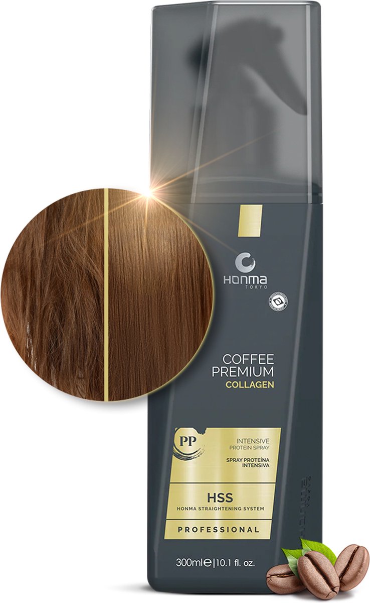 Honma Tokyo - Coffee Premium Collageen Intensieve Proteïne Spray - Professionele Haarverzorging - Haar Proteïne Behandeling - Haar Spray - Haarverzorging voor Vrouwen - 300 ml
