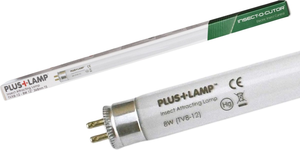 Edialux PlusLamp™ 8W, uv-lamp voor Gen 3 PlusZap 16W, vervanglamp 368 nm uv-golflengte, 8000 uur levensduur, uv-vliegenlamp voor binnen, reservelamp elektrische vliegenvanger, vliegenverdelger
