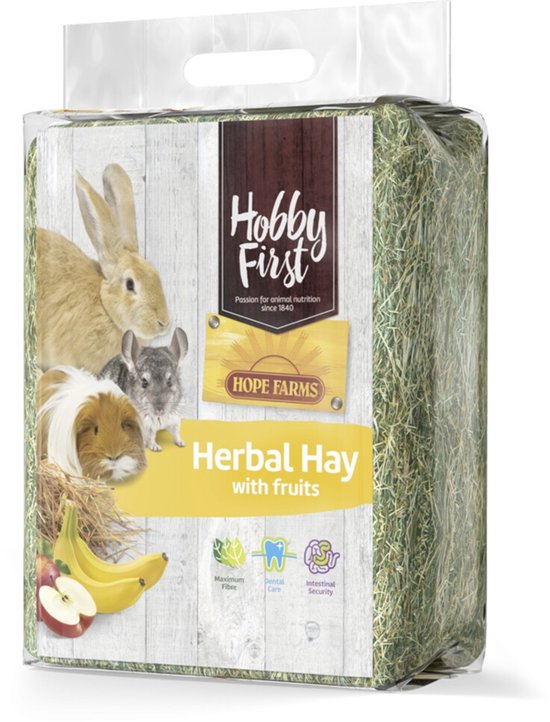 HobbyFirst Hope Farms Herbal Hay Fruit - 4 x 1 kg - Voordeelverpakking