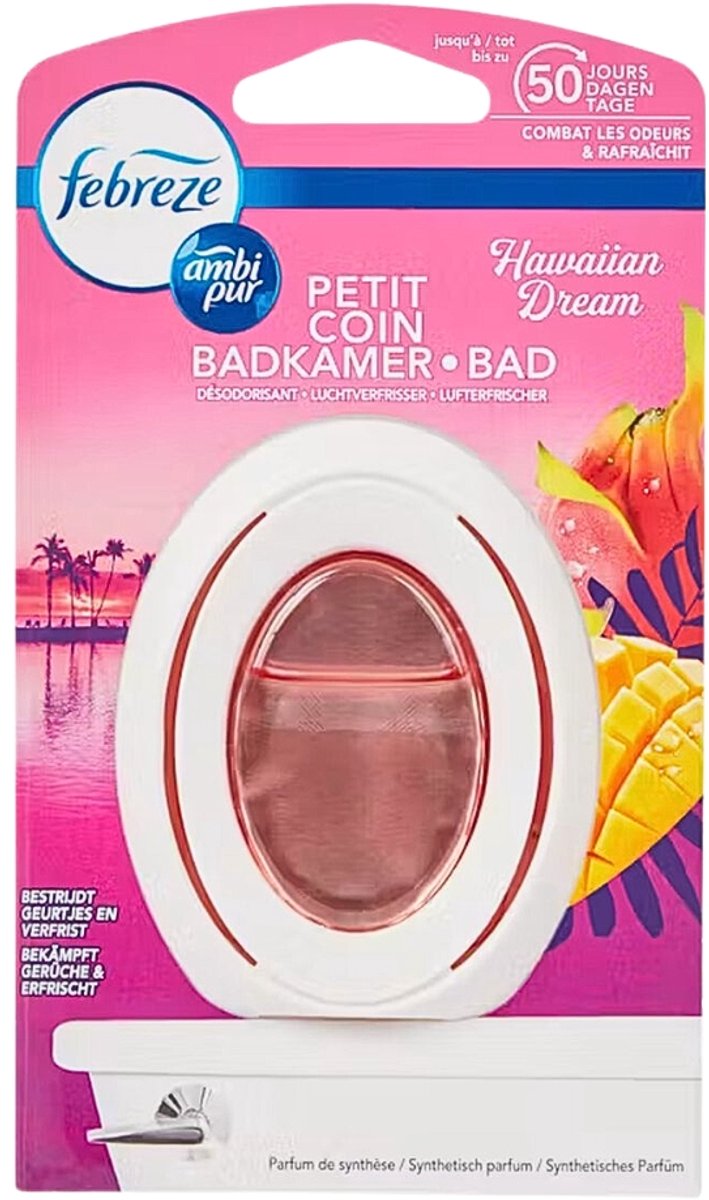 Goedkoopste Febreze Ambi Pur - Badkamer Luchtverfrisser - Hawaiian Dream - 50 Dagen Frisheid - 7.5ml