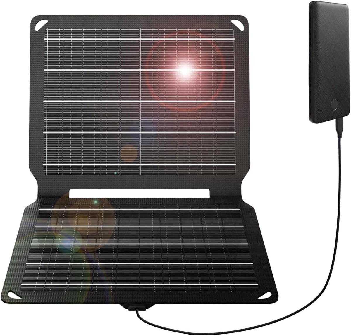 Draagbare zonne-oplader 10W voor smartphones en tablets - IP67 waterdicht en ETFE materiaal