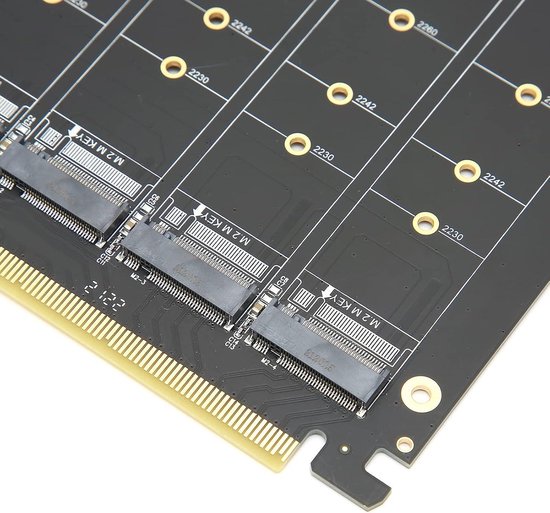 PH44 NVME 4-Disk Array Card PCIE Signal Split Array Card M.2 NVME SSD Naar Pcie X16 Adapter Kaart High Speed Raid Kaart 4 Poorts Ssd Array Kaart Voor Motherbo
