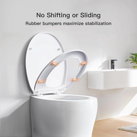 SREWOHS PRO wc bril met softclosemechanisme, ovaal, toiletbril