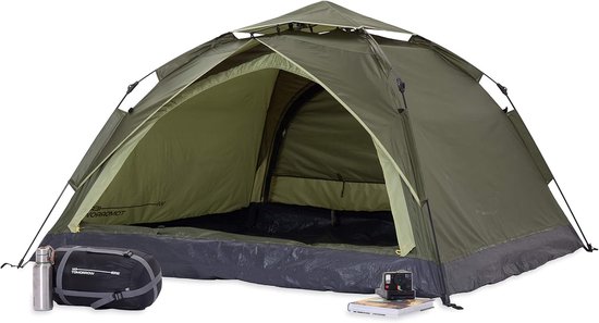 3 Persoons Pop-up Tent met Dubbele Deur - Ideaal voor Camping en Festivals - Ultralicht en Waterdicht (210x190 cm) van Merkloos — afbeelding 5