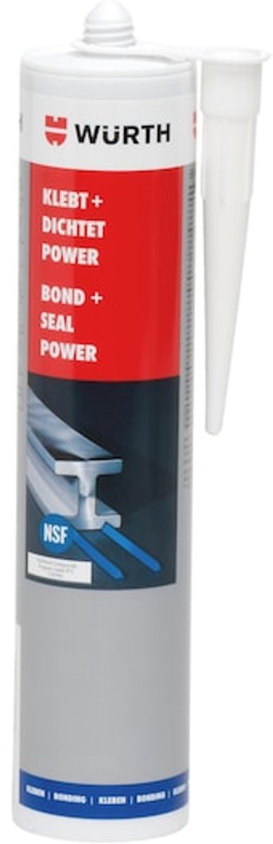 Wurth - Constructielijm, bond and seal power nsf - kleeft + dicht power constructielijm inhoud 300 ml