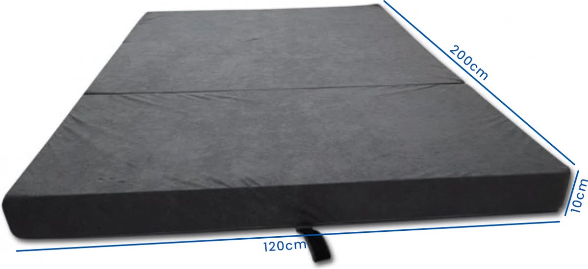 Viking Choice Opvouwbaar Logeermatras - Camping Matras 120x200 cm - Grijs Polyester - Huisstofmijtwerend