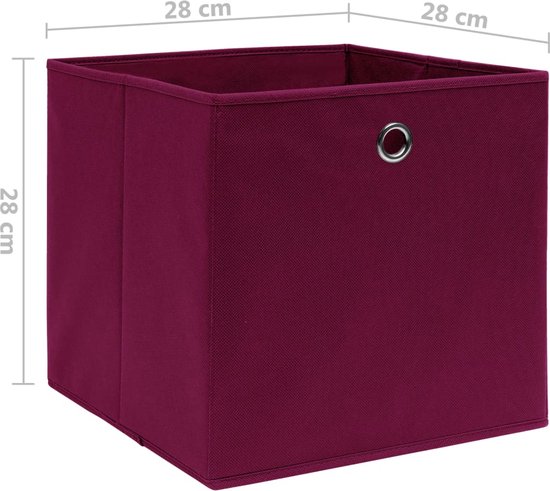 VidaXL - Opbergboxen - Roze - 10 stuks - 28x28x28 cm - Nonwoven Stof kopen? Vergelijk de beste prijs op
