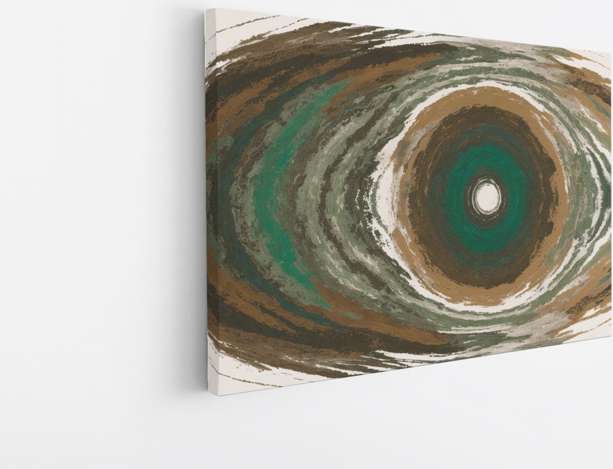 Saammp Canvas Schilderij - Abstract - Cirkels - Vormen - 150x100 - Foto op canvas - Wanddecoratie - muurdecoratie Woonkamer - Slaapkamer decoratie - Canvas Print Multicolor