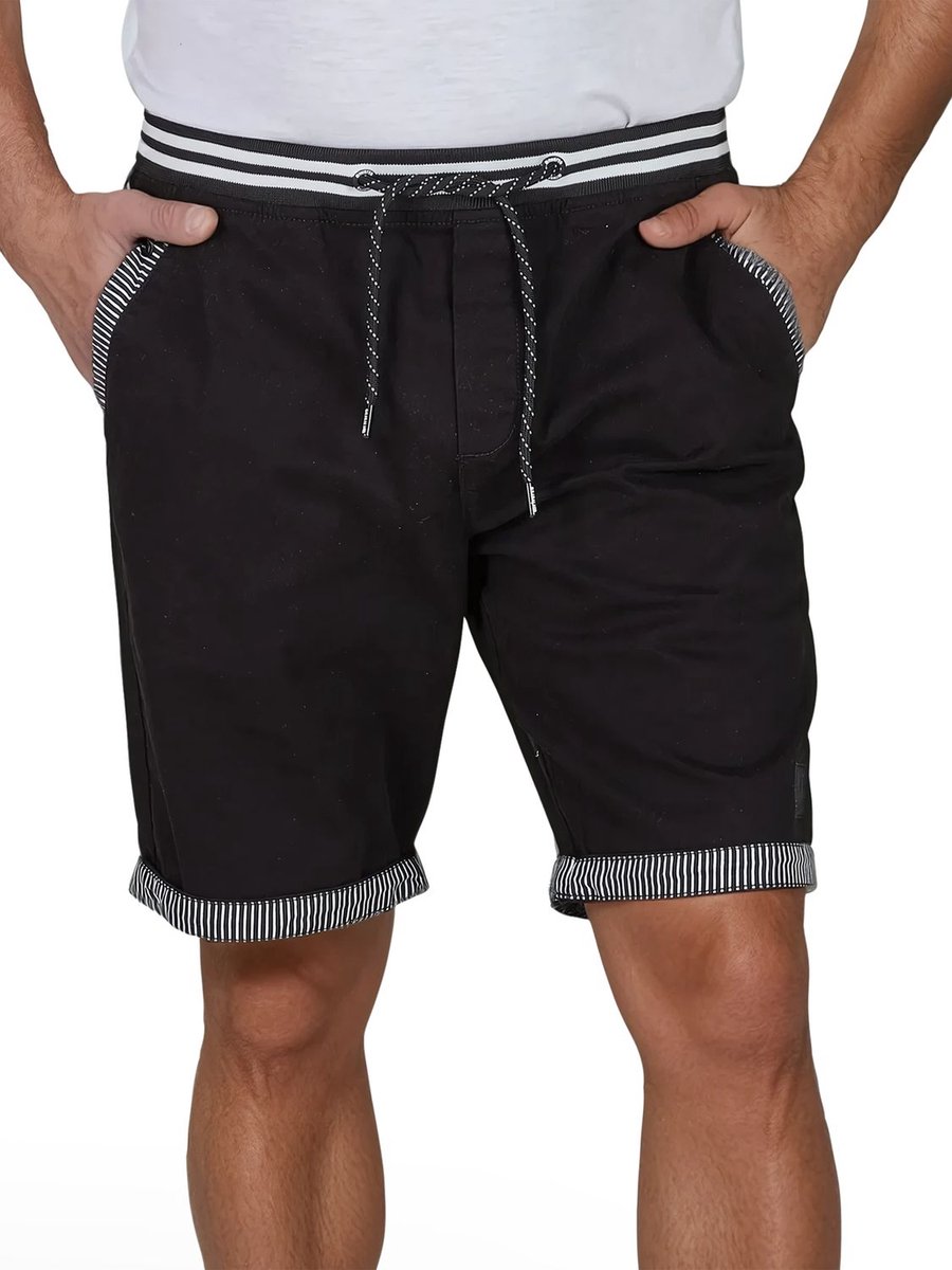 riverso Heren Short RIVAngelo regular/straight Zwart S Volwassenen Zomershorts met Elastische Taille