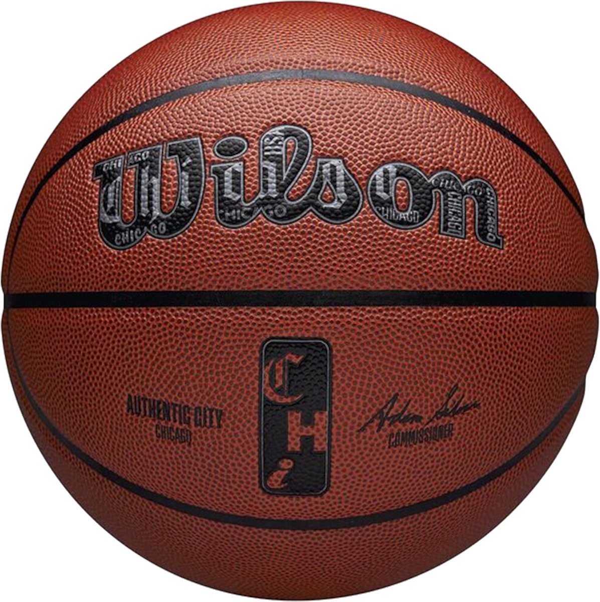 Wilson NBA Authentic City Chicago Basketbal Maat 7