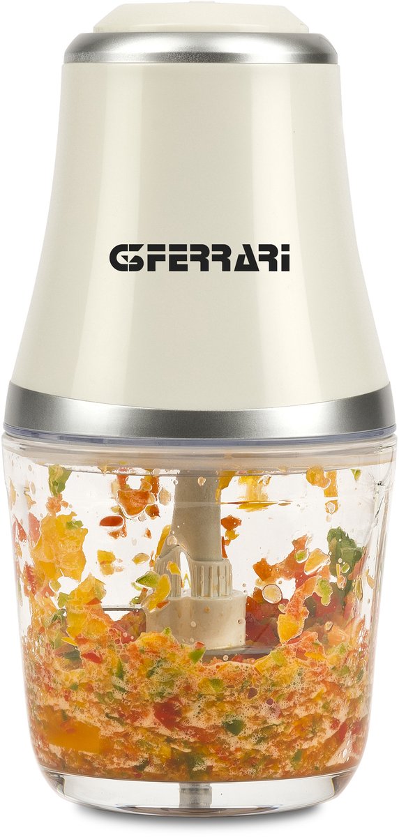 G3 Ferrari Vetromix – Hakmolen 500W – 500ml Glazen Kom – 2 Snelheden – RVS Messen – Veiligheidssysteem – Compacte Elektrische Chopper — afbeelding 2