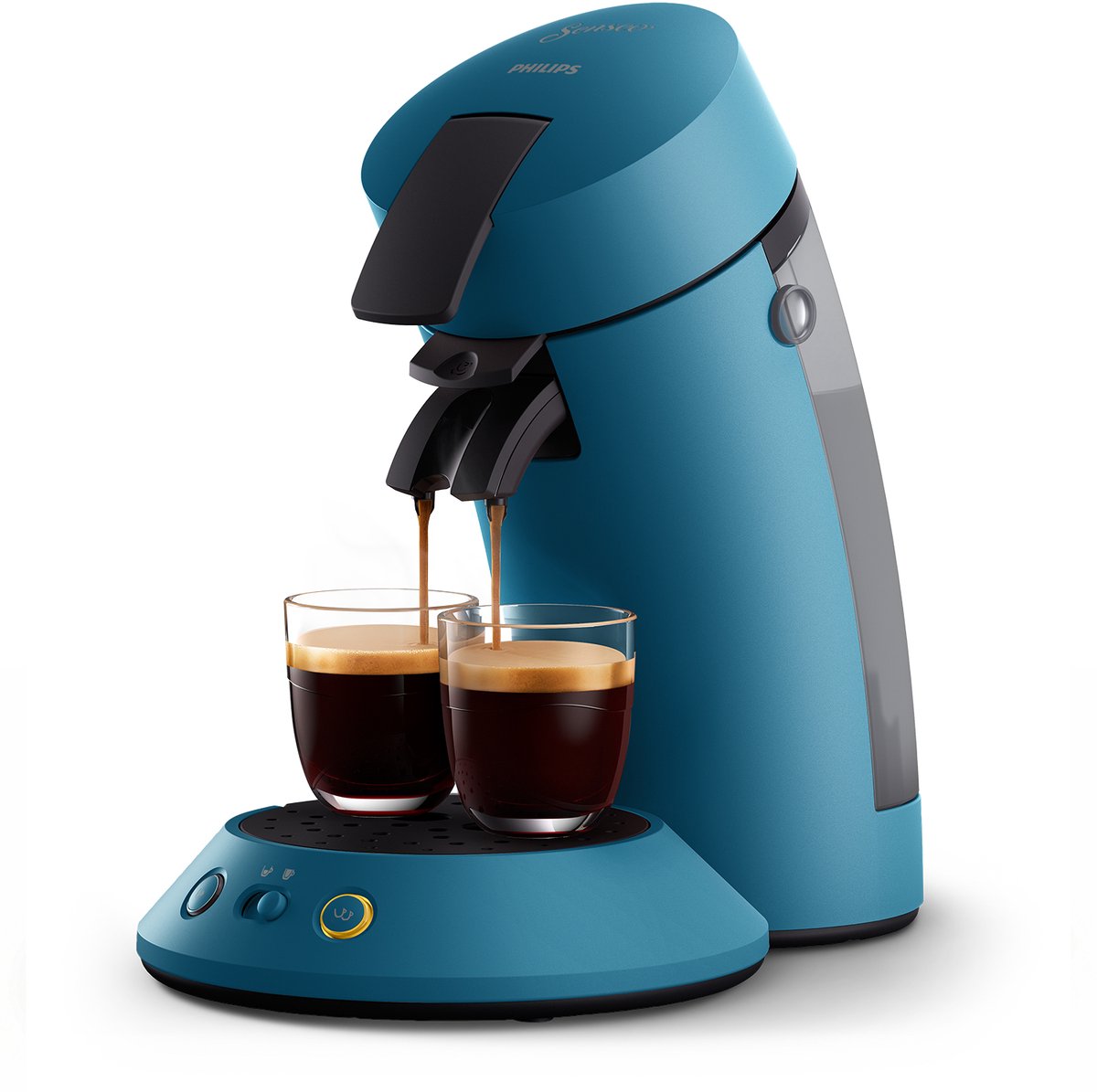 De meest iconische SENSEO®-koffiemachine, nu in een nieuw jasje. Dankzij Intensity Select, kies je eenvoudig en intuïtief voor een koffie lungo of een sterkere variant. De Coffee Boost-technologie verdeelt het water via 45 gaatjes over de koffiepads voor 