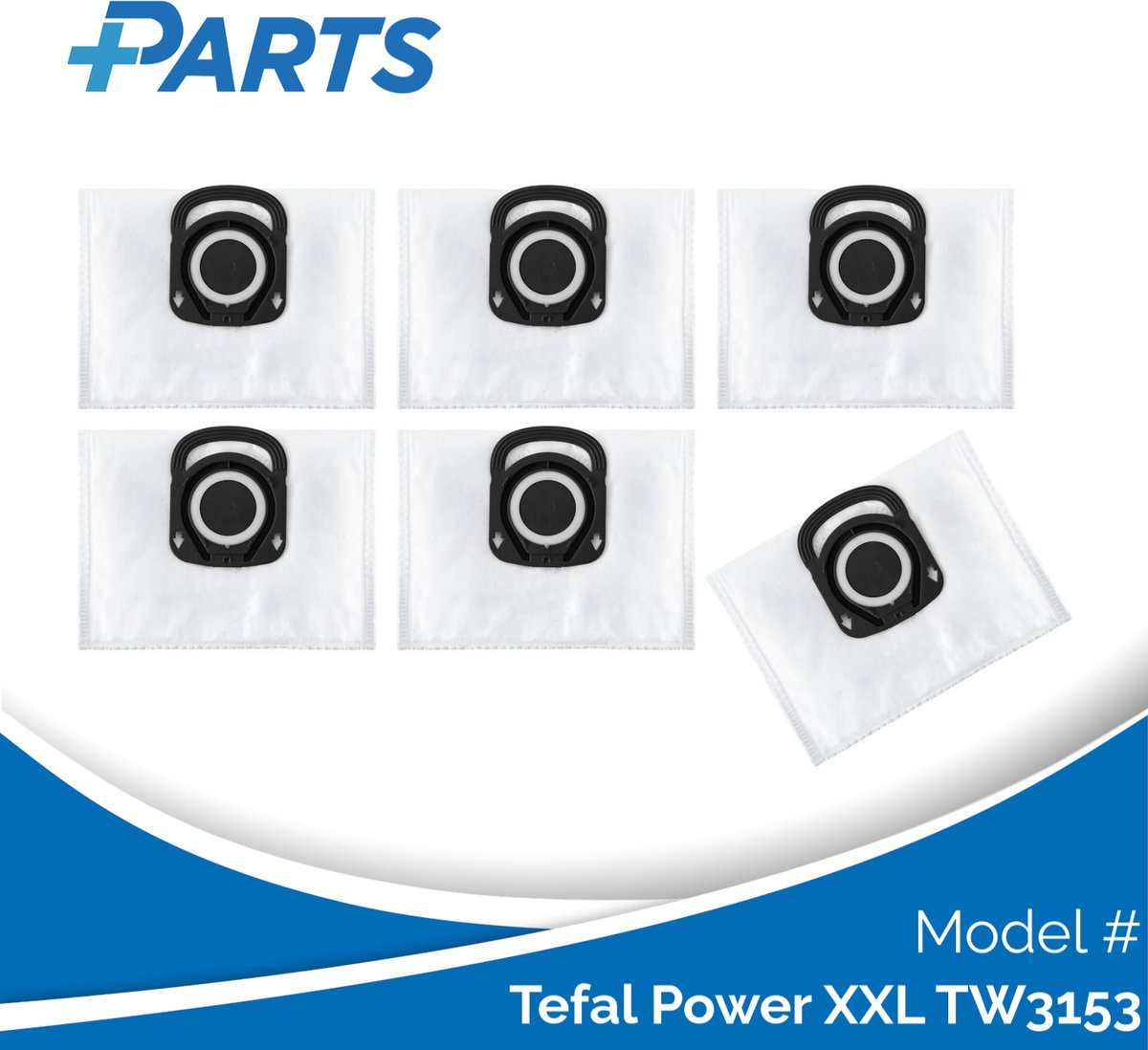 Tefal Power XXL TW3153 Stofzakken (6 Stuks, Plus.Parts® alternatief voor ZR200540)