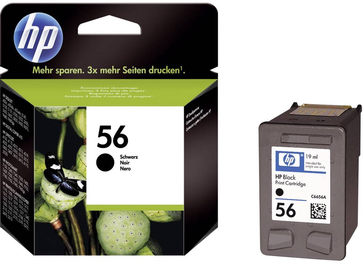 HP 56 Inktcartridge C6656AE, Zwart