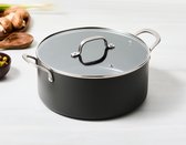 ISENVI Murray Kookpan met Deksel - 28 cm - Keramisch - RVS Greep - Geschikt voor Inductie - PFAS, PTFE en PFOA Vrij