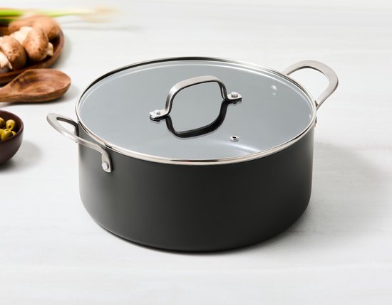 ISENVI Murray casserole en céramique 28 CM - manche en acier inoxydable