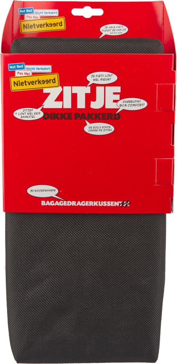 Niet Verkeerd Bagagedragerkussen Dikke Pakkerd Zwart 32 Cm van Niet Verkeerd — afbeelding 4