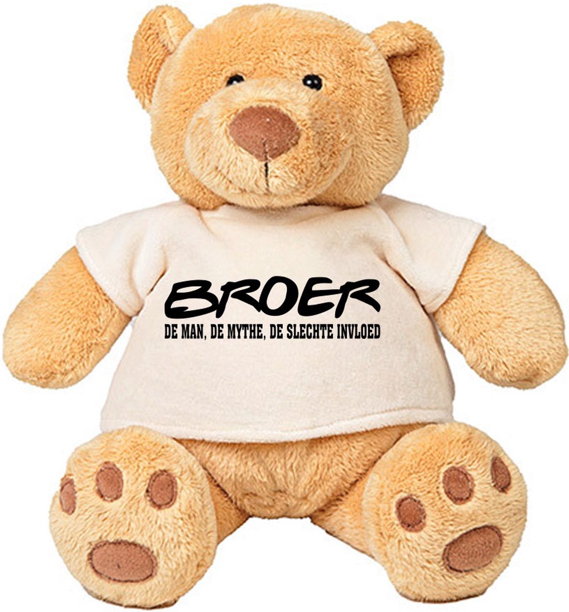 Pluche Beer Broer, De Man, De Mythe, De Slechte Invloed - familie - knuffel - cadeau - beertje