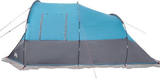 vidaXL Tunneltent - 4-persoons - Waterdicht - Blauw Kampeertent - Tunneltent - Vier Persoons Tent - Waterdicht Tent - Windbestendige Tent van Vidaxl — afbeelding 4