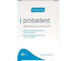 Nupure Probadent - 2-in-1 formule met bacteriestam én vitamine D ter ondersteuning van het gebit - 30 tabletten - 30 stuks