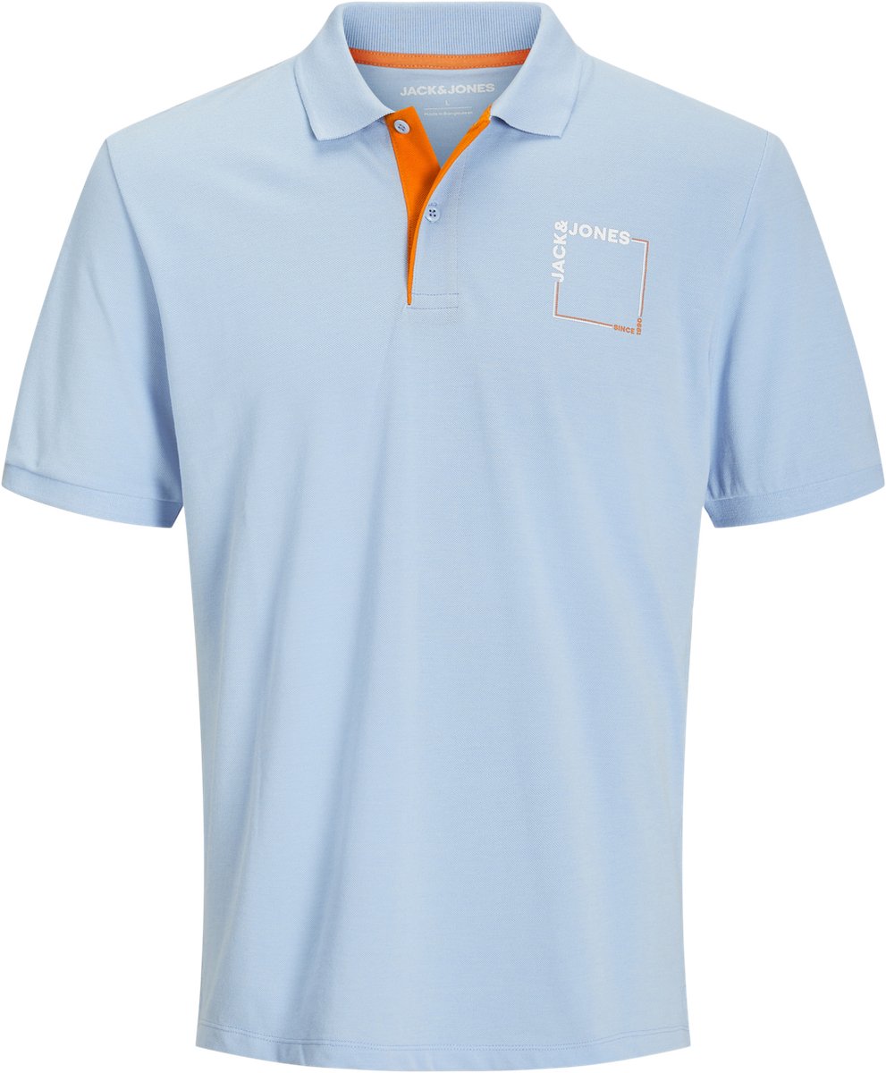 JACK&JONES JJVERNER POLO SS Heren Poloshirt - Chambray Blue Melange