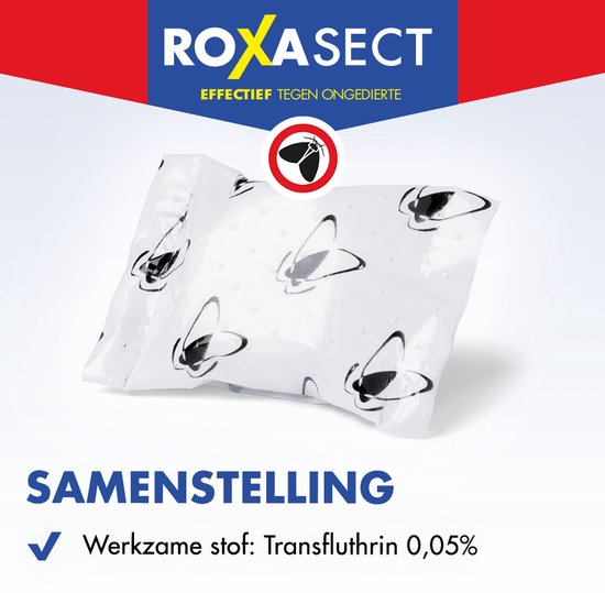 Wit zakje met mottenprint, Roxasect