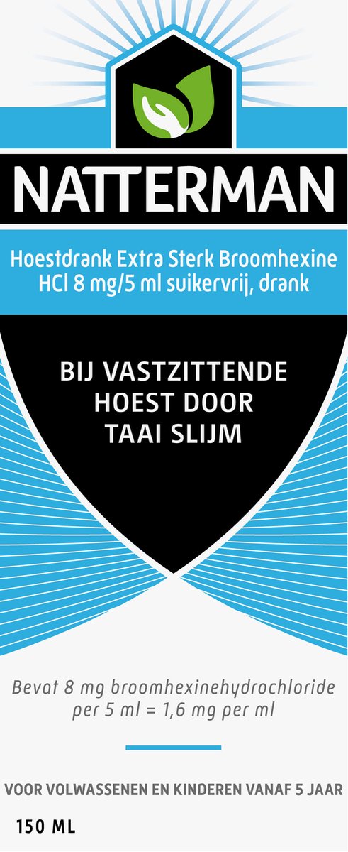 Goedkoopste Natterman Hoestdrank Broomhexine Sterk - Anti-hoestmiddel - 150 ml