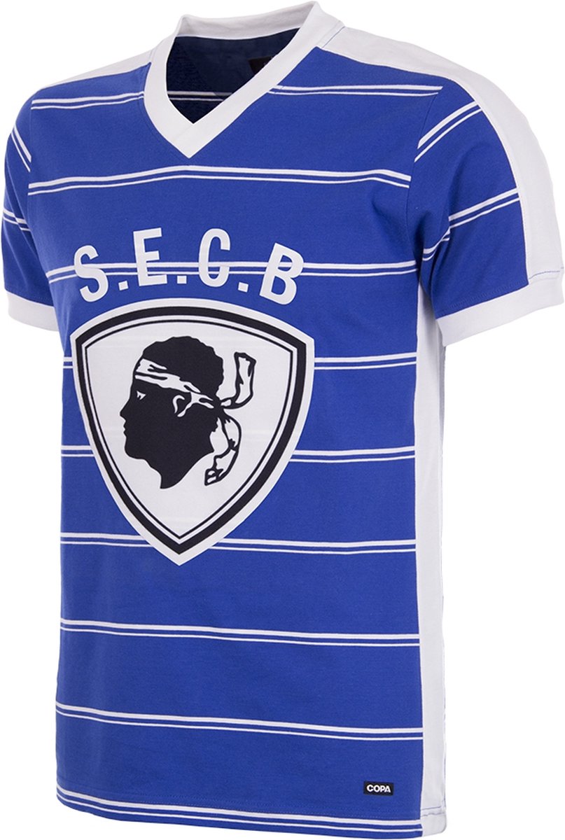 COPA - SC Bastia 1981/82 Retro Voetbalshirt - Heren - Blauw - L