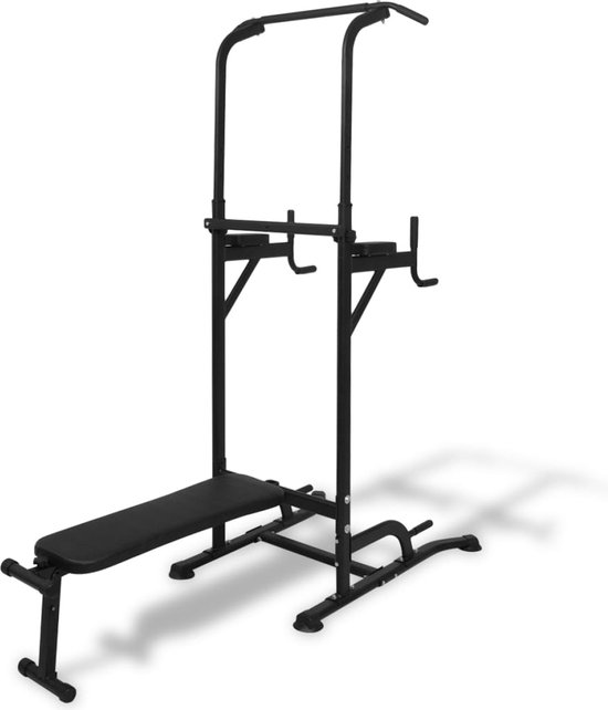 vidaXL Fitness apparaat - Zwart - Sit-up bankje