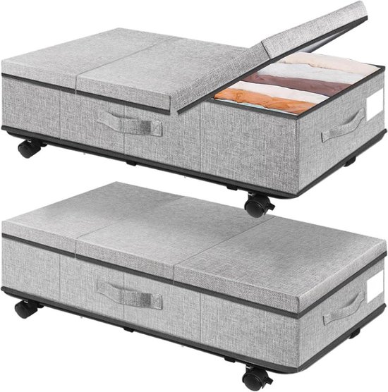 ACESOME Onderbedcommode met wieltjes, opbergdoos