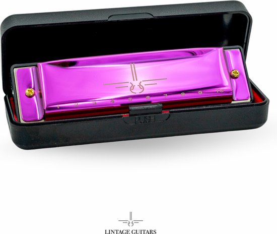 Harmonica Do Majeur - Violet Métallisé - Harmonica pour Adultes et Enfants - Harmonica Chronomatique