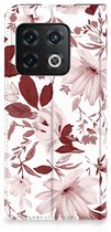 Étui pour téléphone portable OnePlus 10 Pro Bookcase Aquarelle Fleurs