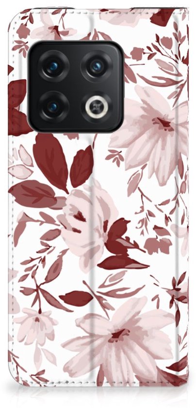 Étui pour téléphone portable OnePlus 10 Pro Bookcase Aquarelle Fleurs