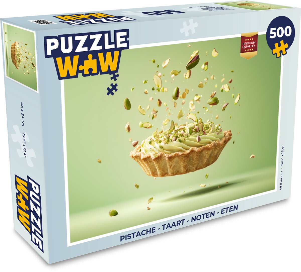 Puzzel Pistache - Taart - Noten - Eten - Legpuzzel - Puzzel 500 stukjes