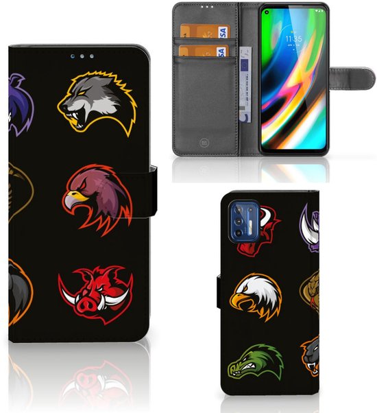 Coque Motorola Moto G9 Plus Cuir PU Premium Housse Portefeuille Coque pour Dessin Animé