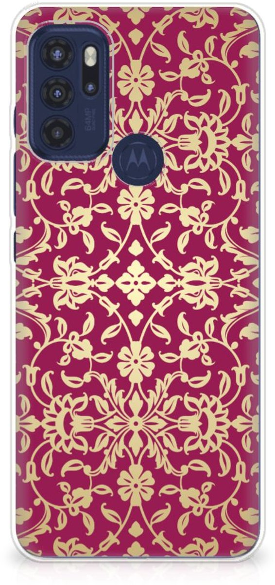 Siliconen Hoesje Motorola Moto G60s Barok Pink
