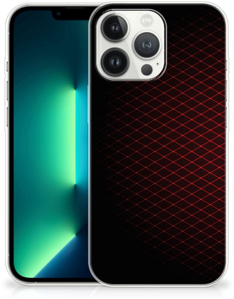 TPU Hoesje voor iPhone 13 Pro Max TPU bumper Geruit Rood