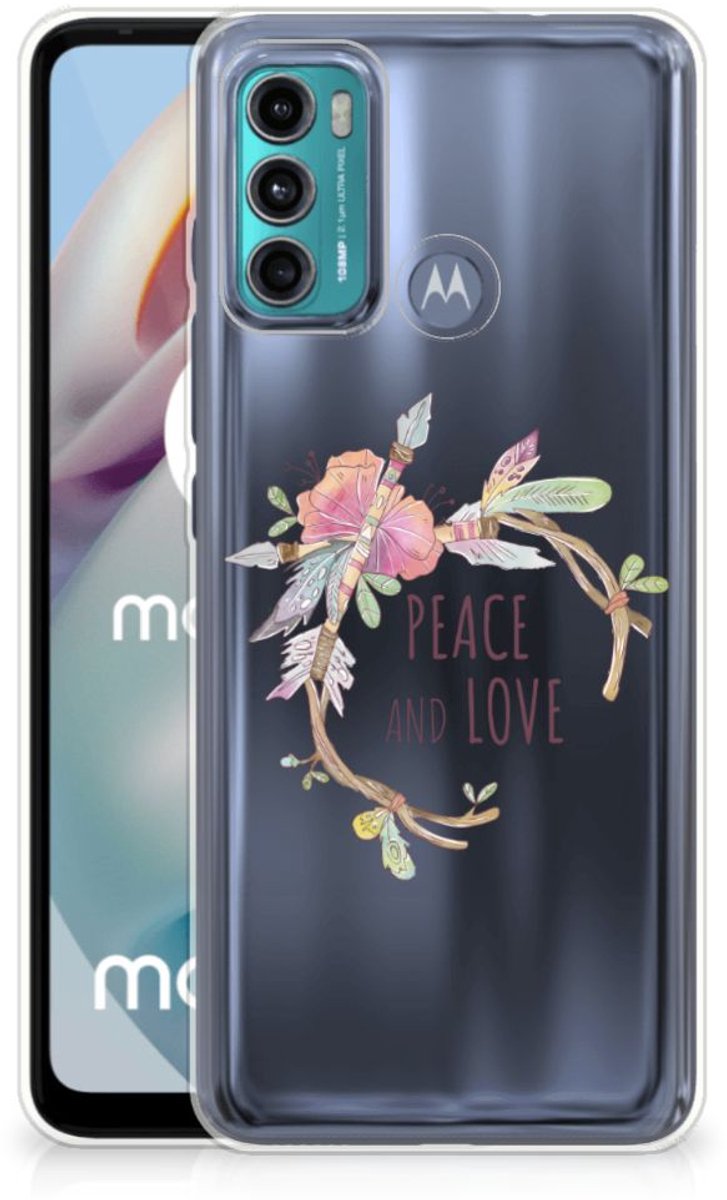 Motorola Moto G60 Telefoonhoesje met Naam Boho Text