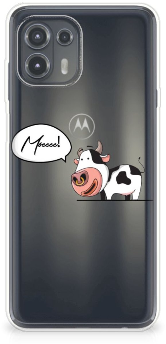 Motorola Edge 20 Lite Telefoonhoesje met Naam Cheeky Cow