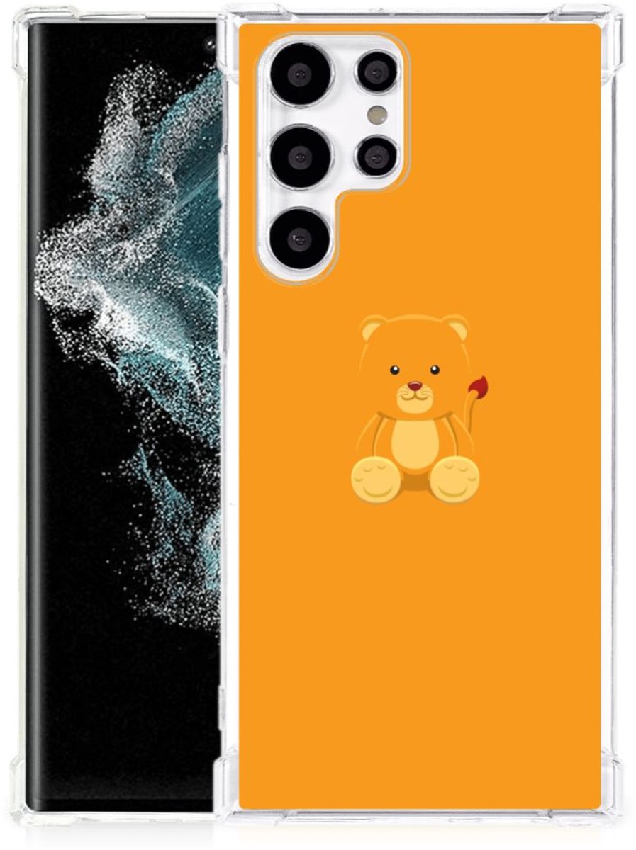 Samsung Galaxy S22 Ultra Stevig Bumper Hoesje Baby Beer