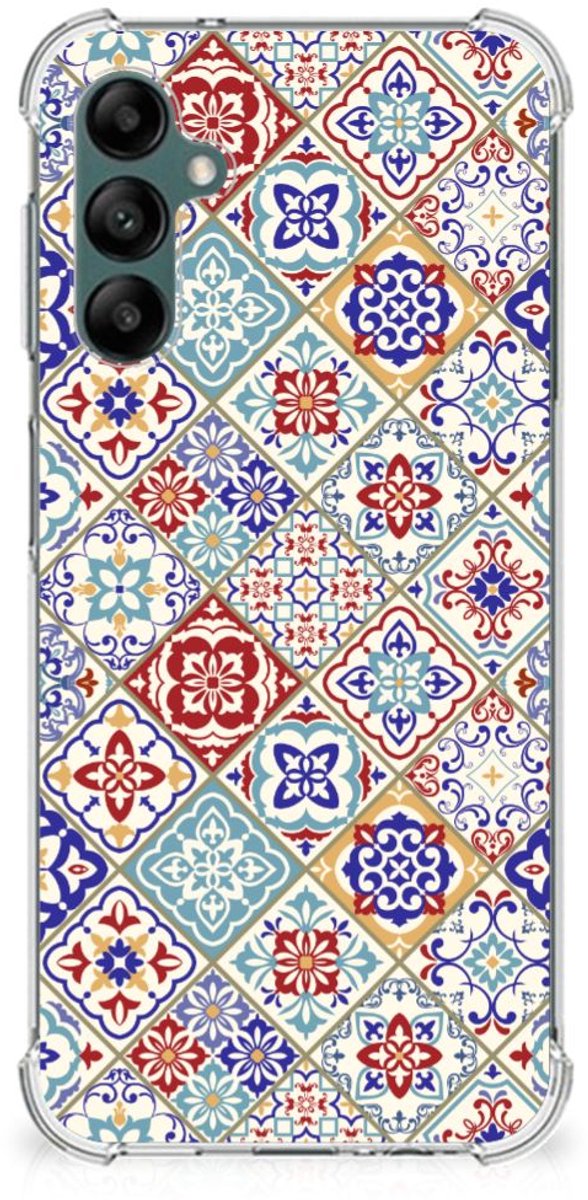 Samsung Galaxy A14 5G/4G Anti-Shock Hoesje Tiles Color