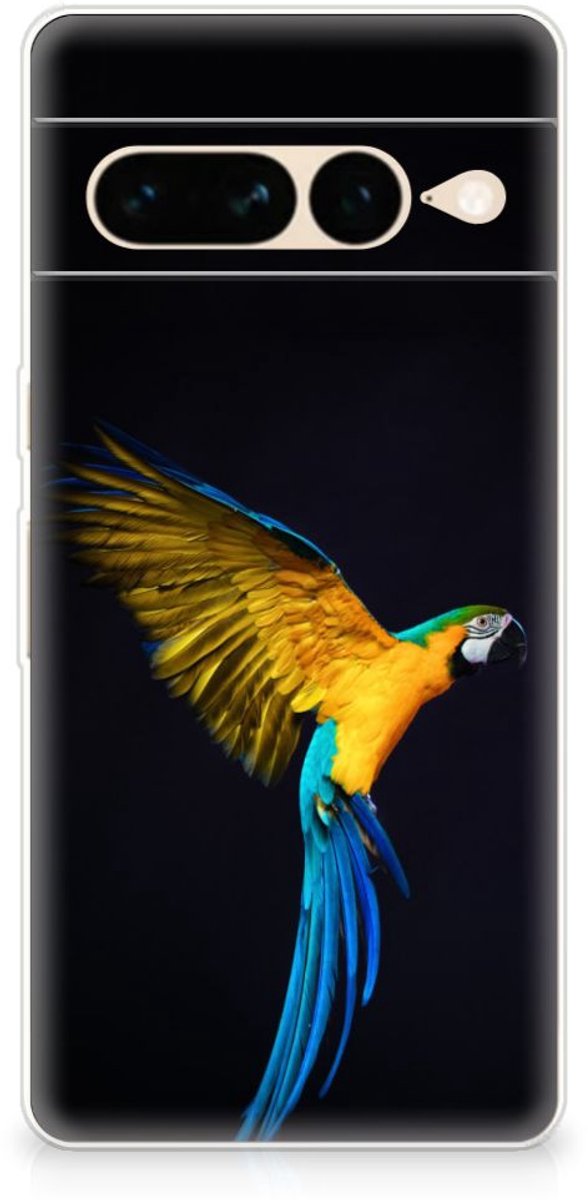 Google Pixel 7 Pro TPU Hoesje Papegaai