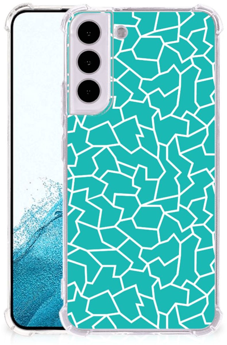 Samsung Galaxy S22 Back Cover Cracks Blue