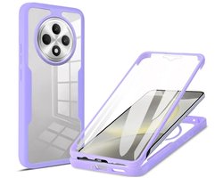 Hoesje voor Oppo Reno12 F/Reno12 FS - Phonesta Slim Protect 360 Case met Screenprotector - Paars