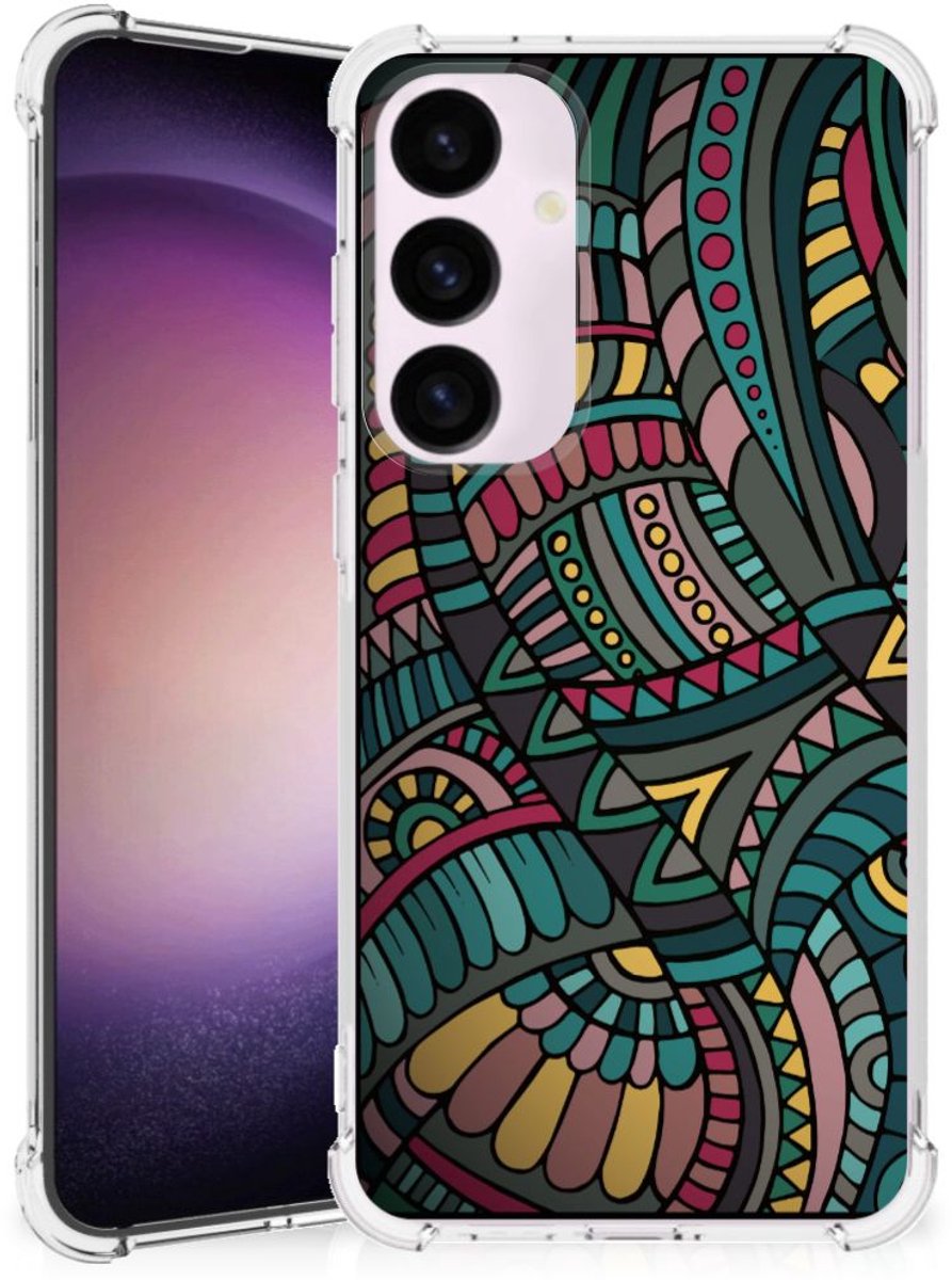 Samsung Galaxy S24 Plus Doorzichtige Silicone Hoesje Aztec
